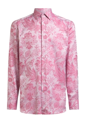 ETRO paisley-jacquard cotton shirt - Pink