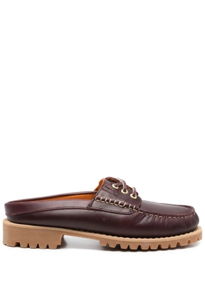 Timberland leather slipper mules - Red