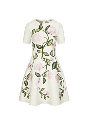 Oscar de la Renta Porcelain flower jacquard maxi dress - Neutrals