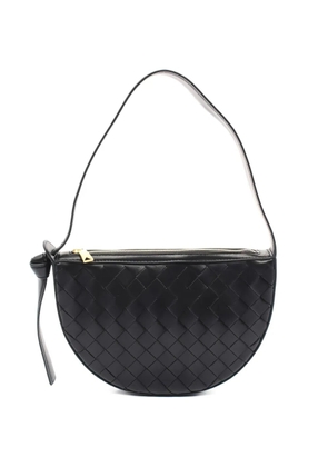 Bottega Veneta Pre-Owned 2020s mini Sunrise intrecciato shoulder bag - Black