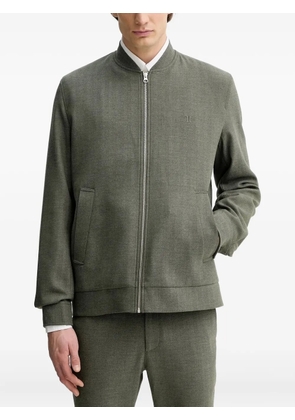 Les Deux herringbone zip-up jacket - Green