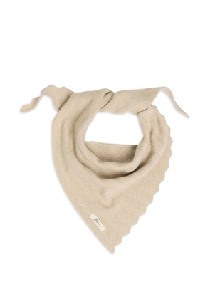 Jacquemus logo-patch scarf - Neutrals