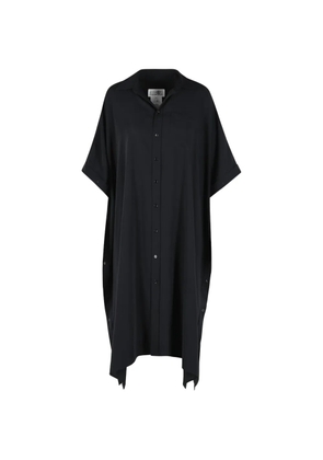 MM6 Maison Margiela pointed-collar button midi dress - Black