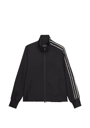 Y-3 stripe-embellishment zip-fastening sweatshirt - Black