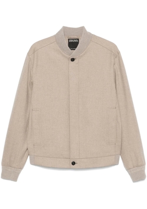 Zegna Oasi Cashmere bomber jacket - Neutrals