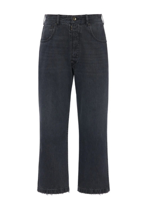 Maison Margiela frayed cropped trousers - Grey