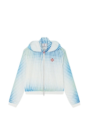 Casablanca hooded dotted jacket - White