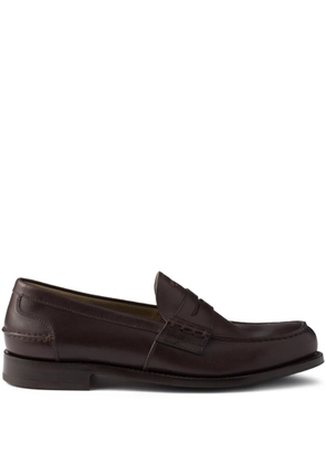 Prada leather loafers - Brown
