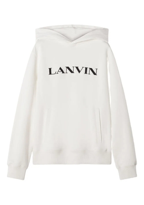 Lanvin logo-embroidered hoodie - White