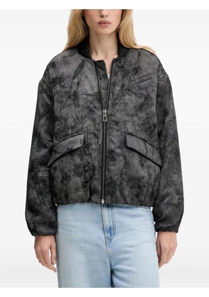 Desigual floral-embroidery bomber jacket - Black