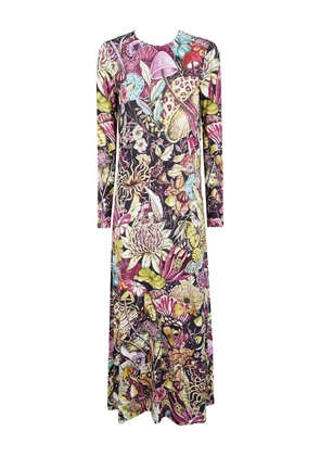 La DoubleJ floral-print maxi dress - Black