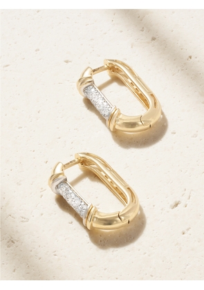 L’Atelier Nawbar - Lock Size 2 18-karat Gold Diamond Hoop Earrings - One size