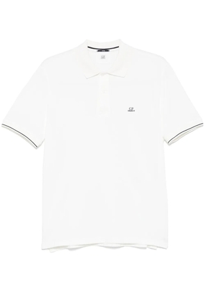 C.P. Company logo-patch polo shirt - White