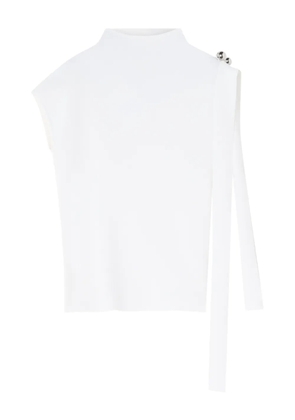 Lanvin sleeveless button-embellished blouse - White