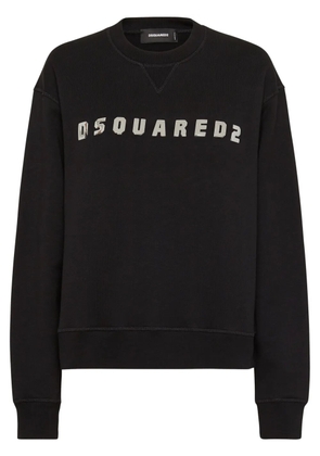 DSQUARED2 logo-print cotton sweatshirt - Black