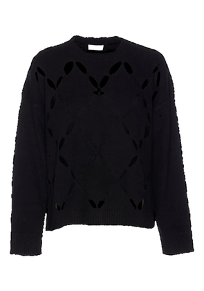LIU JO cut-out crew-neck sweater - Black
