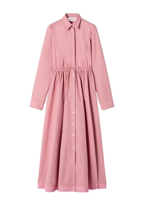 Lanvin long-sleeve button midi dress - Pink