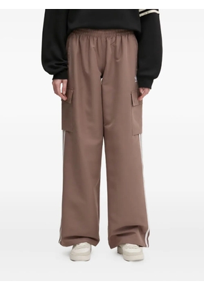 adidas 3-stripe logo track pants - Brown