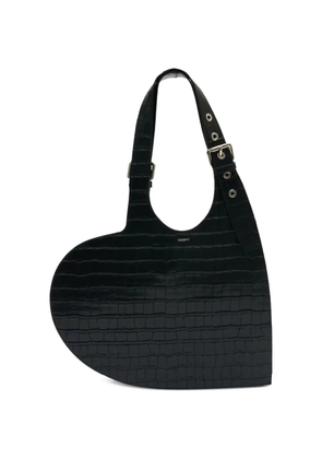 Coperni Croco heart tote shoulder bag - Black