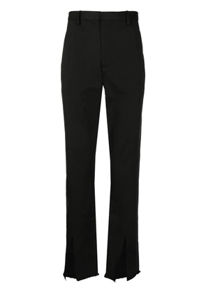 Dion Lee split fray-trim trousers - Black