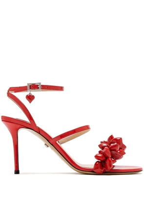 MACH & MACH 85mm Petit Coeur sandals - Red
