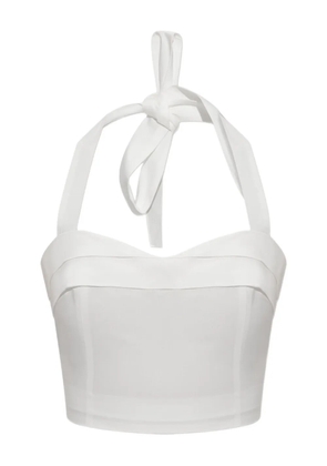 Posse Rue halterneck tied top - White