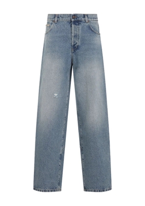 Moschino distressed straight-leg jeans - Blue