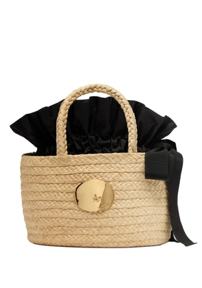 Patou Iconic raffia bag - Neutrals