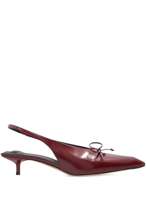 Jacquemus 40mm Cubisto slingback bow pumps - Red
