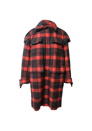 Burberry Pre-Owned 2011 plaid-pattern coat - Red