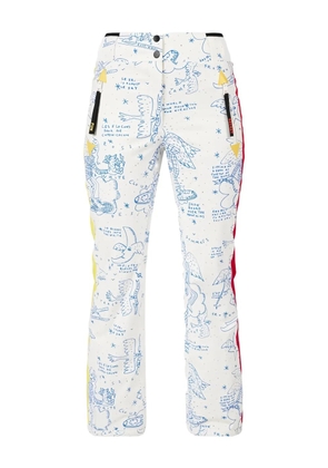 Rossignol x JCC graphic-pattern side-stripe trousers - White