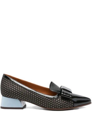 Chie Mihara 40mm bow-detail patterned pumps - Black