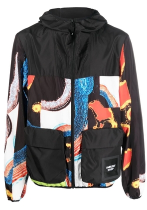 AMBUSH abstract-pattern paneled technical jacket - Black