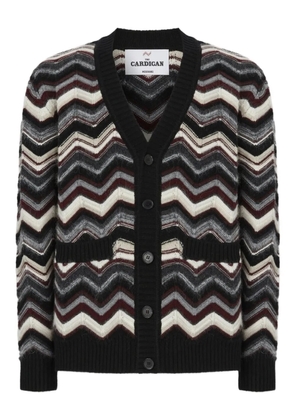 Missoni chevron-pattern pocket cardigan - Black