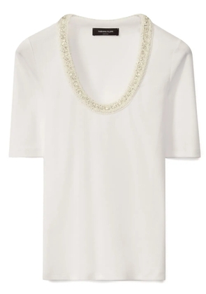 Fabiana Filippi embroidered-neck top - White