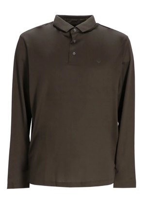 Emporio Armani long-sleeve polo shirt - Brown
