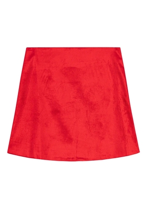 GANNI corduroy mini skirt - Red