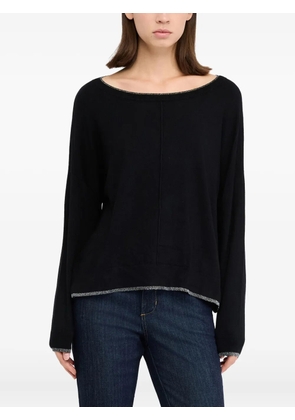 LIU JO lurex-detail sweater - Black