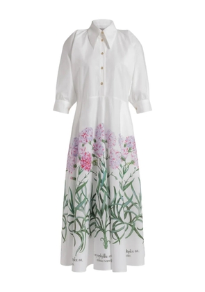 Alberta Ferretti floral print shirt dress - White