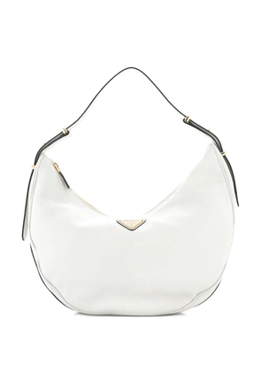 Prada Pre-Owned Arque Half Moon Hobo Leather Large shoulder bag - White