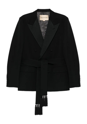 Valentino Garavani double-breasted tassel blazer - Black