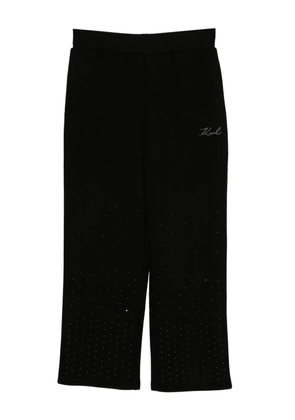 Karl Lagerfeld logo-embossed trousers - Black
