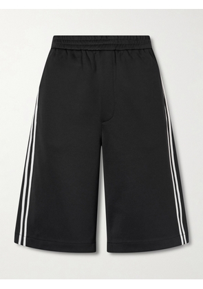 Tibi - Active Striped Jersey Shorts - Black - xx small,x small,small,medium,large
