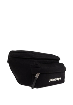 Palm Angels logo-embroidered bum bag - Black