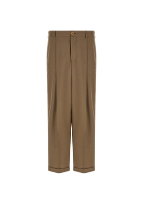 Marni pleated wide-leg trousers - Brown