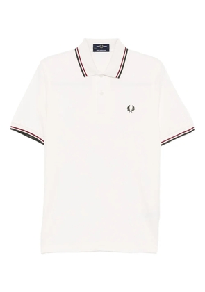 Fred Perry logo-embroidered polo shirt - White