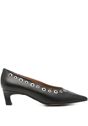 ANGEL ALARCON eyelet pointed-toe pumps - Black