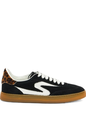 Stuart Weitzman S-shaped motif lace-up sneakers - Black