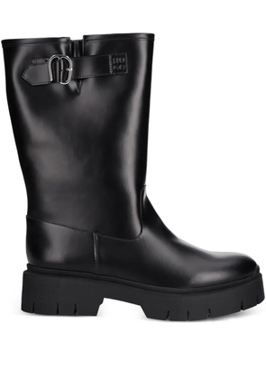 HUGO buckle-detail biker boots - Black