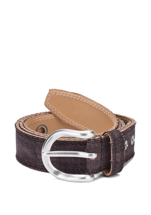 OUR LEGACY Overdyed grommet belt - Brown